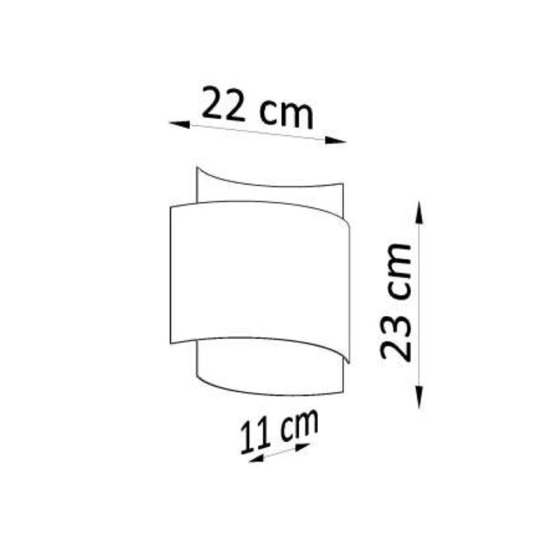 Steel Flush Mounted Sconce, White