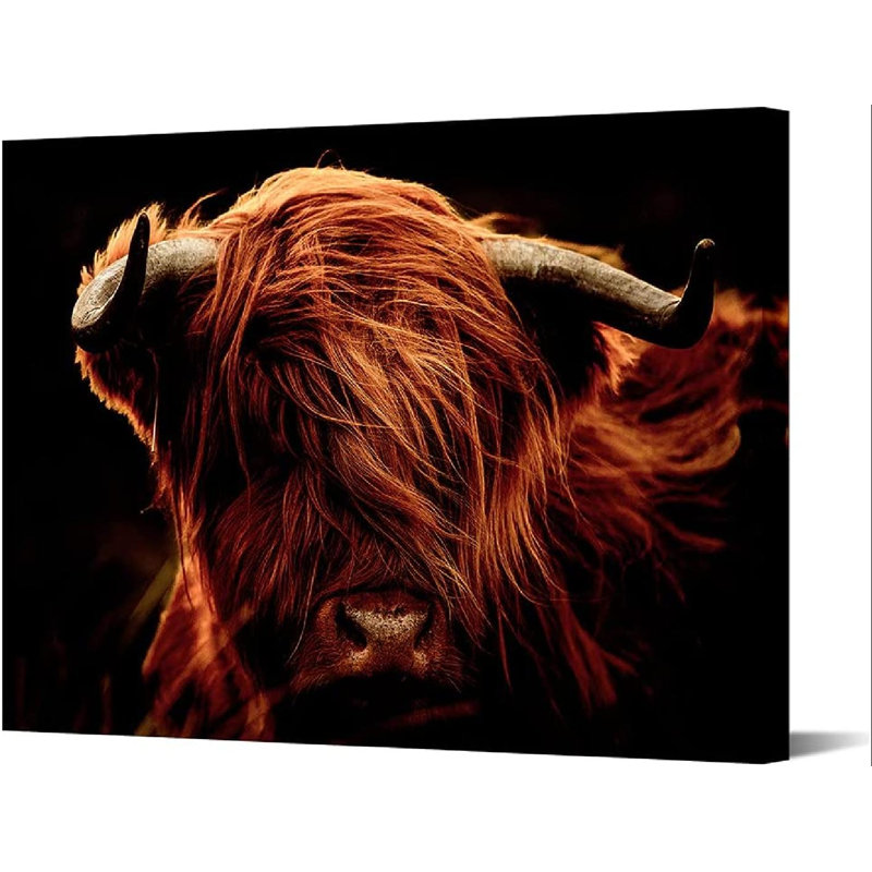 Vache - peinture sur toile tendue