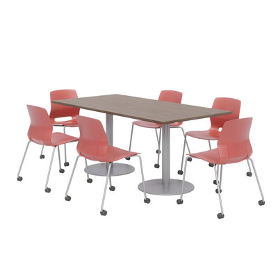 72" L Rectangular Breakroom Table and Chair Set