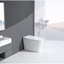 Toilette de luxe avec eau chaude instantanée, télécommande - chasse d'eau intelligente blanche moderne