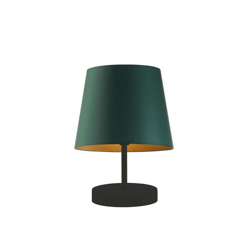 Honoria Metal Table Lamp, Emerald, Black