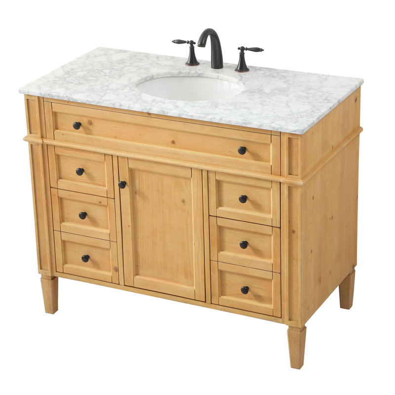 Ensemble de meuble-lavabo simple 42 po Rivers, Naturel