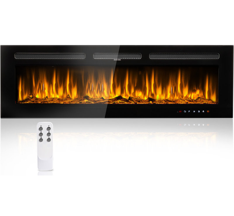Belfry Heating 50cm W Black Electric Fireplace