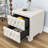 Nightstands, Traditional Narrow Nightstand with 2 Drawers-1754256904