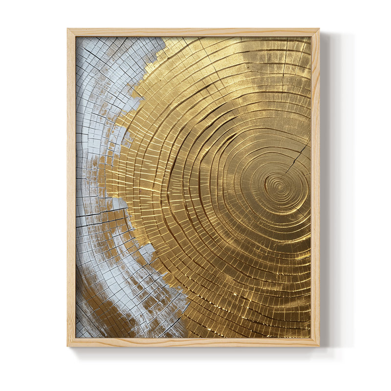 ABSTRACT Series CLIV, reproduction encadrée - bois massif, H 11 po x l 9 po