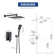 Wall Mounted Pressure Balanced Complete Shower System With Rough-In Valve