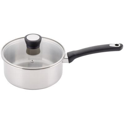 Judge Essentials, 18cm Uncoated Stainless Steel Saucepan, 1.6l