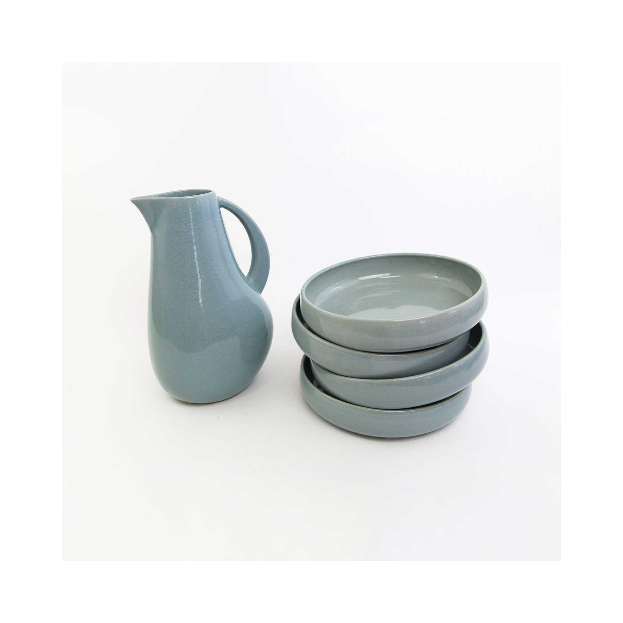 Borgen Stoneware Dinnerware Set, Pale Jade