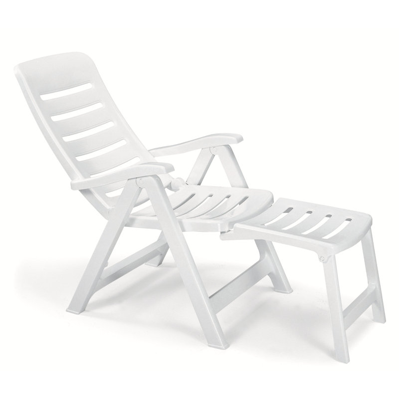 60cm Long Reclining Single Chaise, White