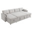 Canapé-lit modulaire moderne en U avec canapé-lit de 107 po avec amplement d'espace de rangement et ports USB pour le salon-1257366783