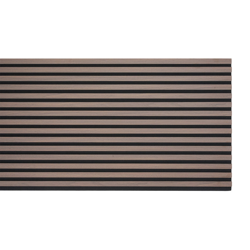 4Pcs Melamine-Faced MDF Wall Panels with PET Backing, Brown