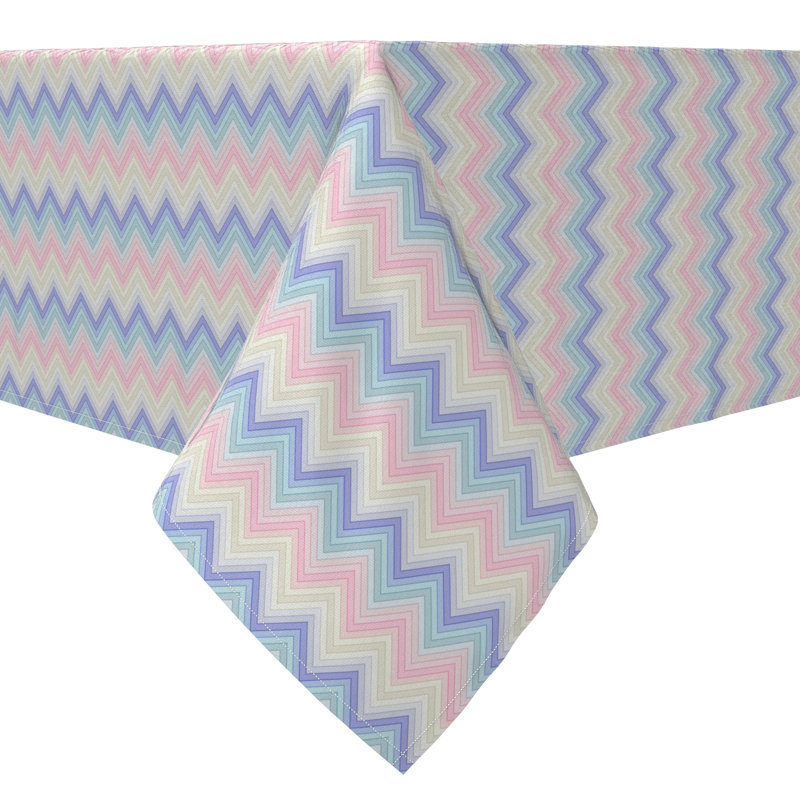 Rectangular Striped Cotton Twill Table Runner