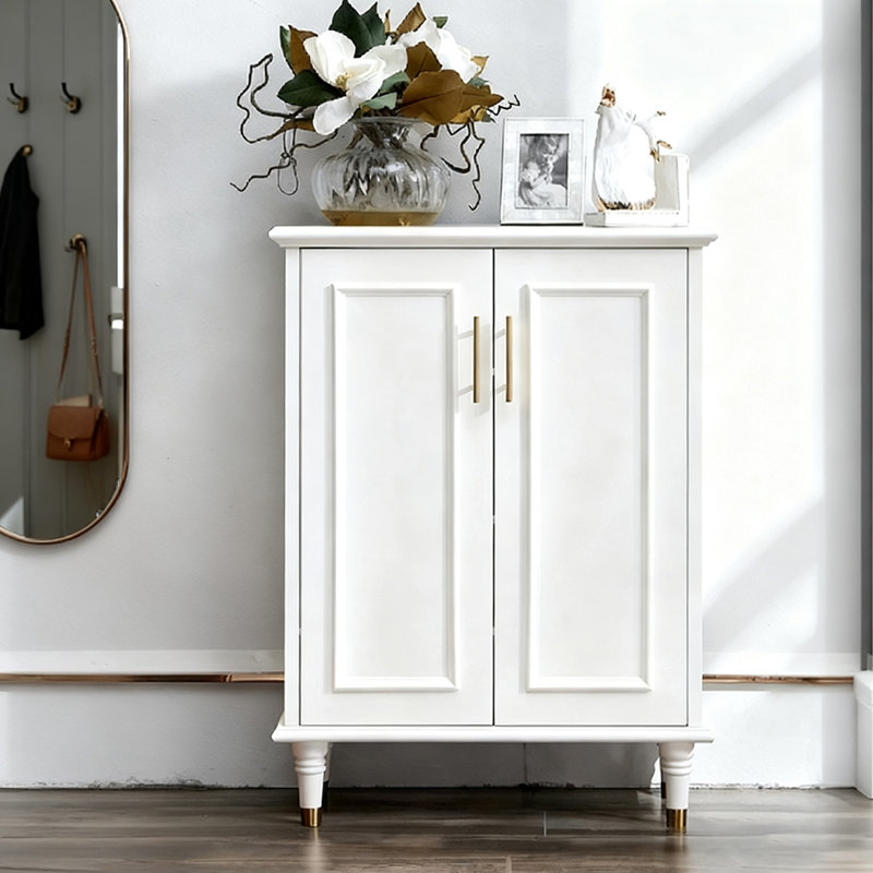 Banc de rangement blanc en bois manufacturé