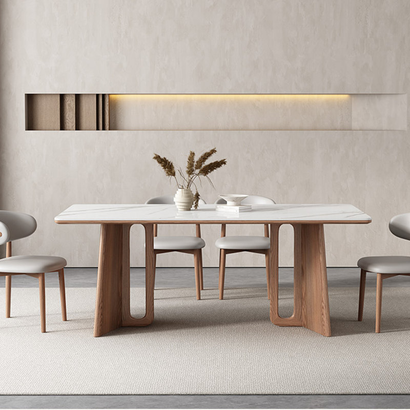 Modern rectangular fashion dining table sets, 30.3"H x 55.1"L x 31.5"W