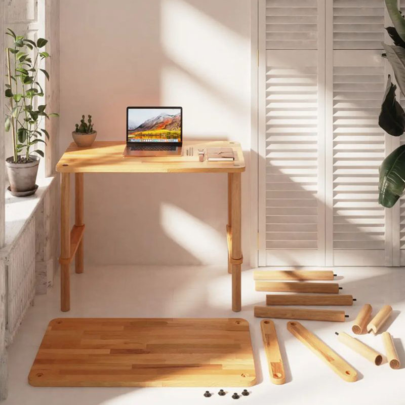 Bureau en bois massif de hêtre Pasific pour bureau ou bureau, H 29,9 po x l 39,4 po x P 22,8 po