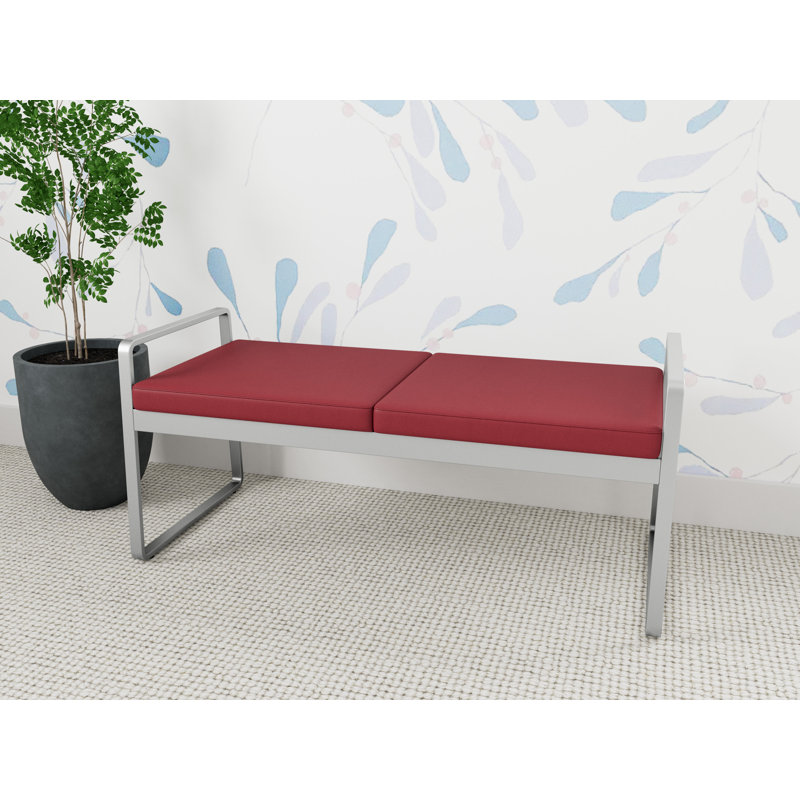 Banc en métal Gansett, Argent, Ciel de minuit Adler - tissu de designer