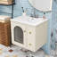 Meuble-lavabo mural 24 po avec lavabo en céramique, armoire de porte en verre et 2 tiroirs 24 po-88799866