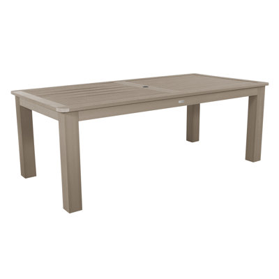 Highsmith Rectangular Outdoor Dining Table With Umbrella Hole , in. W 42'' in. D