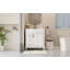 Meuble-lavabo de 30 po avec lavabo en céramique, petite armoire de salle de bain, armoire moderne avec 2 tiroirs et tablette réglable-35583473