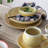 Stoneware Low Bowl, Reactive Glaze