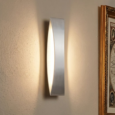 14 In. Brushed Aluminum Finish Dimmable Led Indoor Outdoor Wall Light