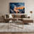 Space Rocket launches Blue Canvas Wall Art-526698516
