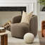 Fauteuil pivotant rembourré Bolton-2112903101