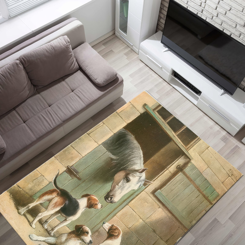 Exquis tapis non tissé à motif mince avec des motifs floraux complexes dans des tons de terre subtils qui rehaussent l'élégance des espaces intérieurs