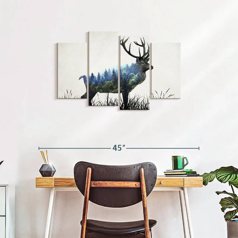 «Abstract Forest Buck», reproduction d'art sur toile, H 22 po x l 36 po x P 1 po
