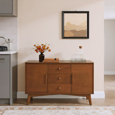 47.3" Mid-Century Storage Cabinet: 2 Doors, 3 Drawers for Dining/Living by George Oliver