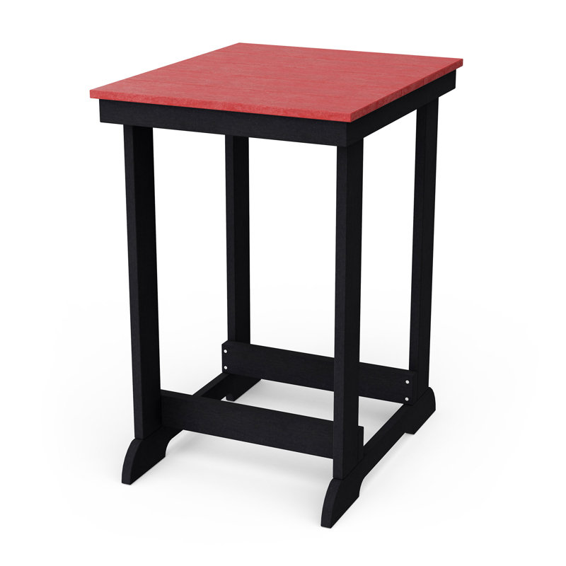 Heritage Patio Counter Table, Cardinal Red/Black