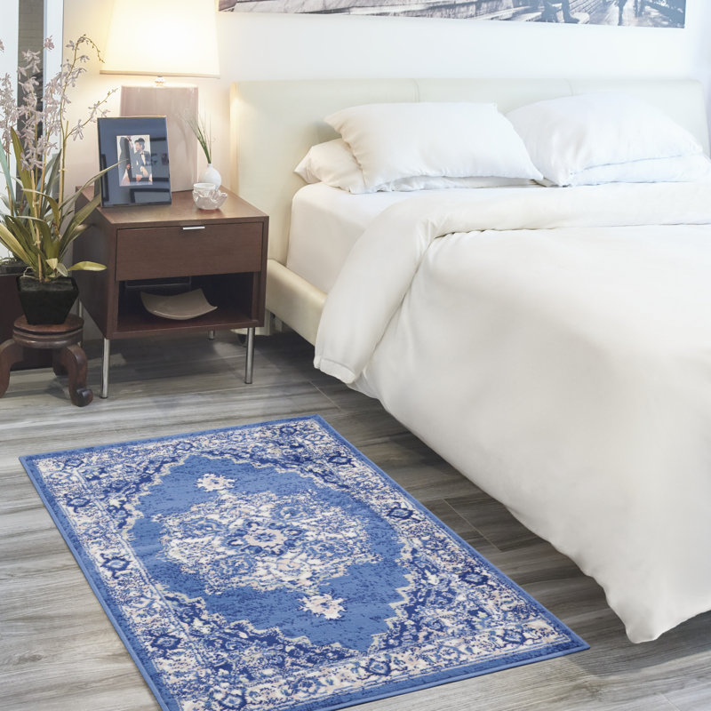 Tapis bleu marine Harriet, Rectangle 3 pi x 5 pi