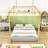 Wooden Canopy Platform Bed with Slats Support-912670369-912670371