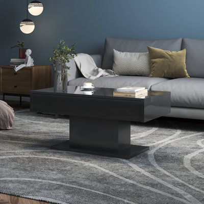 Modern Led Coffee Table with Storage for Living Room