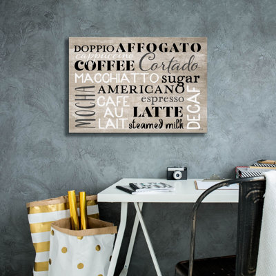 'Coffee Board' by Yass Naffas Designs, Canvas Wall Art