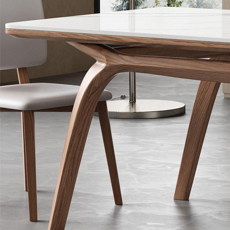 French modern simple rectangular dining table set
