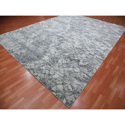 Katrielle One-of-a-Kind Rectangle 11'9" X 15'3" New Age Area Rug in Gray