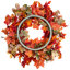 Couronne de feuilles et de fleurs - récolte de 24 po non éclairée