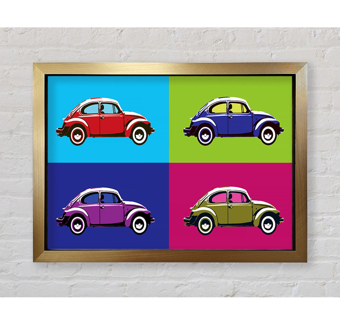 Beetle Pop Art - Einzelne Bilderrahmen Kunstdrucke