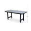 Table de salle à manger en PEHD de 66,9 po x 31,3 po x 29,5 po, PEHD, 1 pièce, gris, robuste