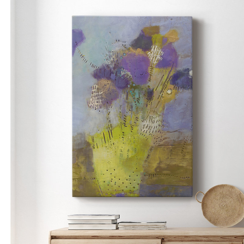 Blume I - peinture sur toile tendue, H 48 po x l 32 po x P 1 po