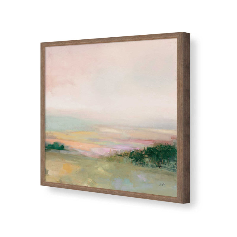 Vallée sombre et brillante, H 20 po x l 20 po, Noyer, Impression encadrée avec passe-partout