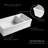 Whitehaus 36" reversible large and small bowl fireclay kitchen sink: 2½" lip front apron-62320564