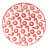 Peppermint Candy Canape Plate, 6in asst