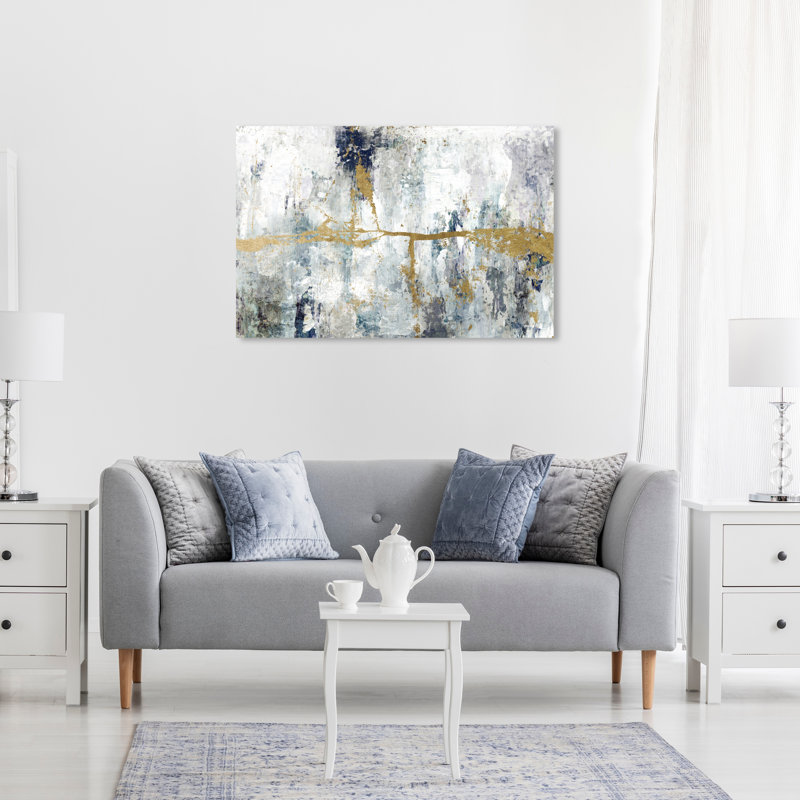 Abstract Ocean Divide - Impression sur toile, Toile tendue, H 20 po x l 30 po