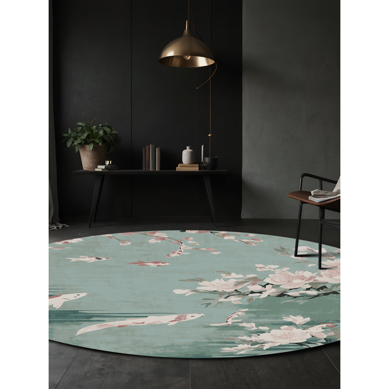 Silky Soft Plush Gray Area Rug, Round 8'