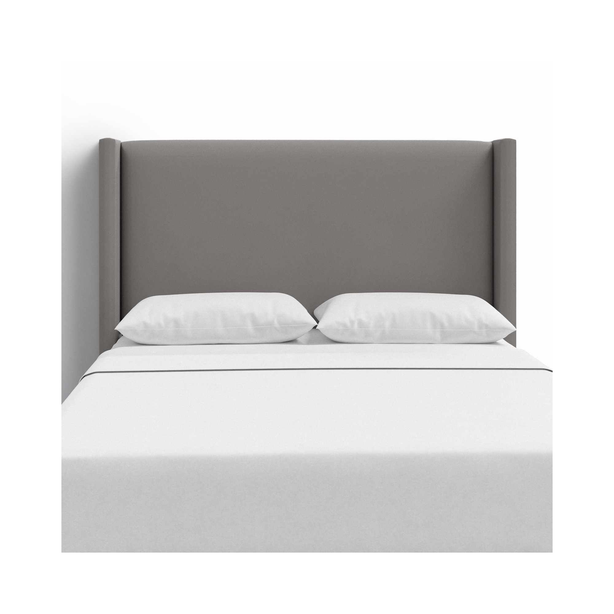 Hanson Upholstered Headboard, Classic Otter Performance Velvet, Twin