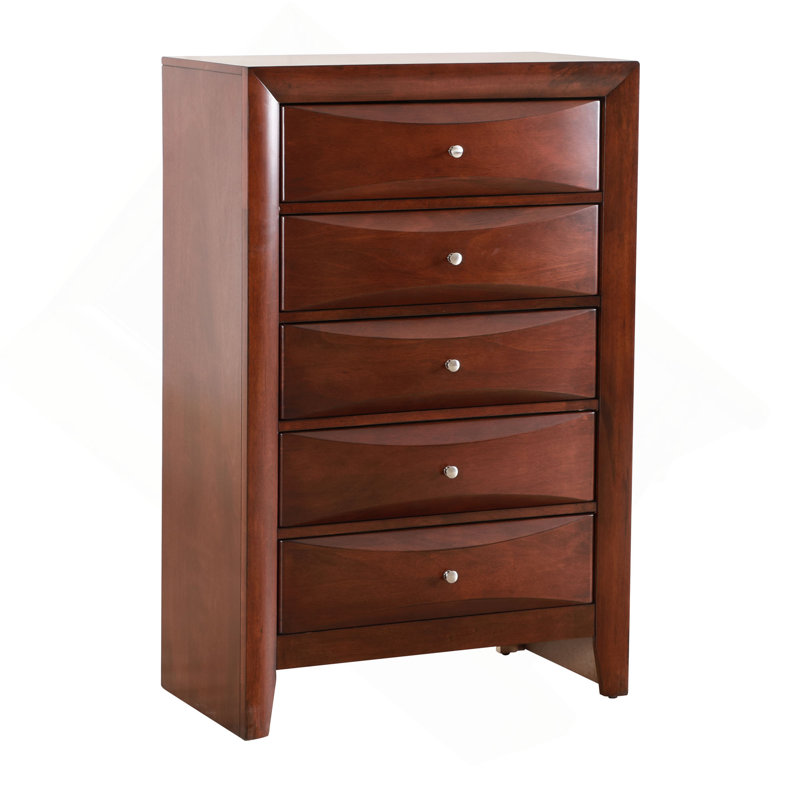 Commode verticale avec tiroir incurvé, Cerisier