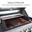 Barbecue au propane à 4 brûleurs avec brûleur latéral et grilles de cuisson en fonte émaillée