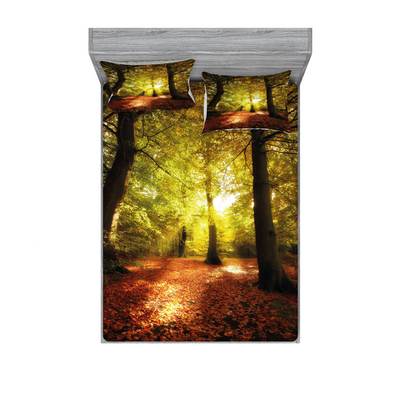 Ensemble de draps Blurry Hazy View, Ensemble de drap pour grand lit avec drap-housse